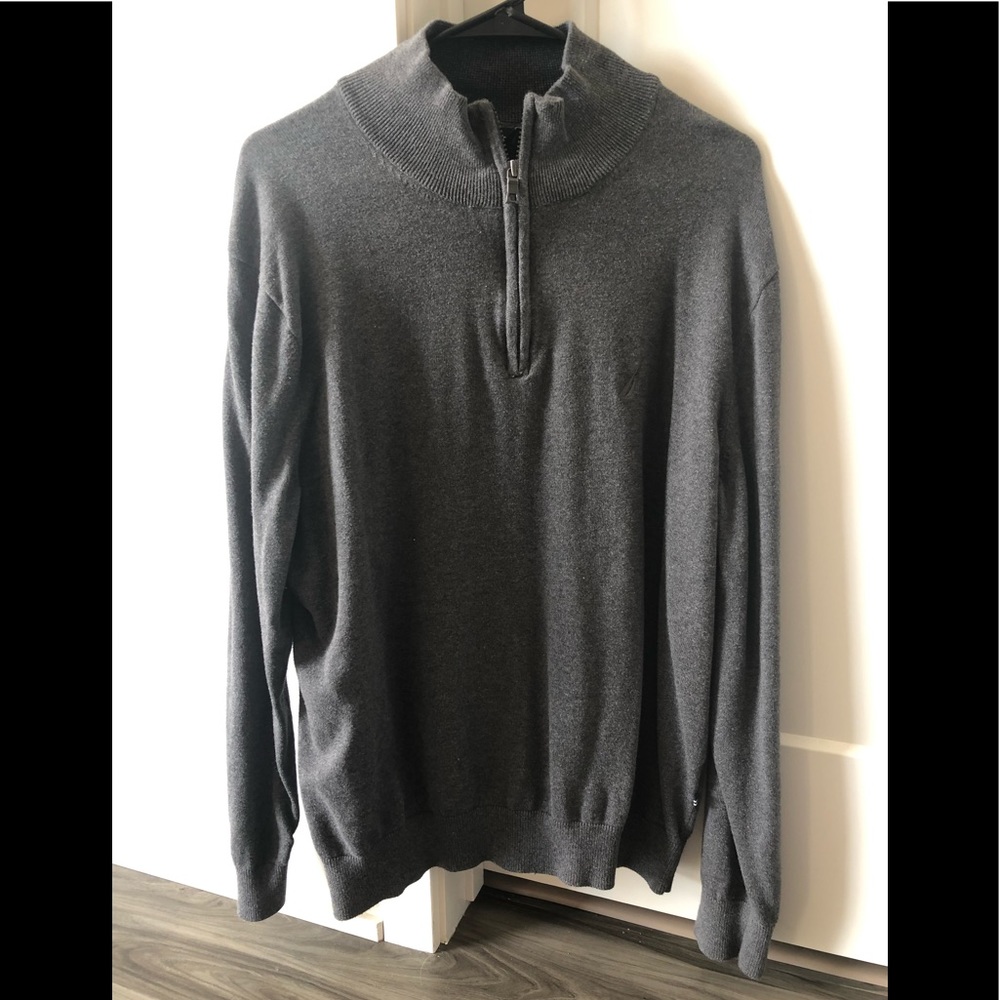 Grey Nautical Pullover Sweater